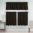 thumbnail image 5 of Black Tulip Curtain Valances Set Minimalist Modern Flower Art Linen Background Kitchen Curtains 36&nbsp;inch Length Rod Pocket Valance and Tiers 3 Piece Set Small Bedroom Bathroom Laundry Decor, 5 of 9