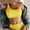 Yellow, variant on Aloohaidyvio bikini tops for women,Womens Solid Two Piece Sexy Push-Up Pad Swimwear Swimsuit Beachwear Set, Swimsuits for Women 2 Piece