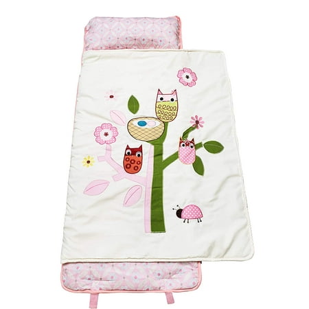 Soho Nap Mat For Toddlers Pink Owls Tree With Pillow And