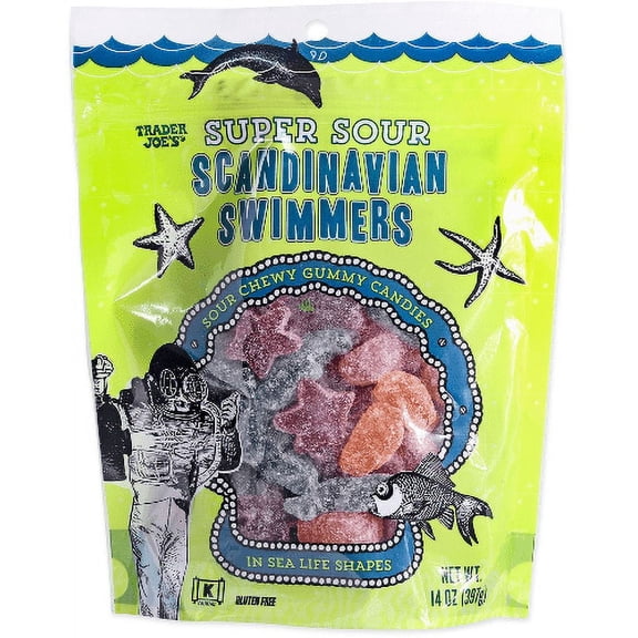 TJs Super Sour Scandinavian Swimmers 14 Oz - Pack of 2