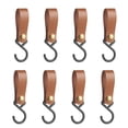 thumbnail image 1 of Portable Outdoor Hook Camping Picnic S-Hook PU Leather Hung Hook KeyChain Hook Storage Rack Shelf Hooks Set Hangers, 1 of 7