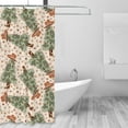 thumbnail image 2 of Shower Curtain, Cowboy Christmas Trees Waterproof Fabric Plastic Shower Curtain, Drying Fast Bathroom Curtain with 9 Buttonholes, Ruffle Shower Curtain 60x72in, 2 of 8