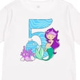thumbnail image 4 of Inktastic Fifth Birthday Mermaid Girls Long Sleeve Toddler T-Shirt, 4 of 5