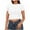 White, variant on Staron Summer Tops for Women Crop Top Casual Cute Trendy Basic Tight Round Neck Short Sleeve Blouse, White M