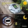 thumbnail image 2 of Solar Deck Lights Driveway Dock Light LED Solar Powered Outdoor Waterproof Road Markers for Step Sidewalk Stair Garden Ground Path Patio Yard 4 Pack (, 2 of 5