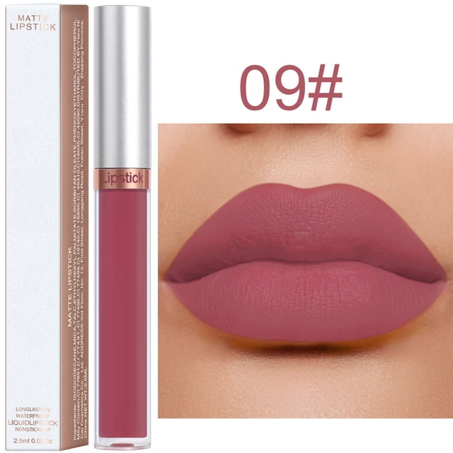 Xihbxyly Set de Brillo Labial Mate, Kit de Labiales de Larga Duración, Brillo Labial En Vaso Antiadherente, Acabado Aterciopelado, Fórmula Hidratante, Cuidado Labial Delicado, Esencial de Maquillaje
