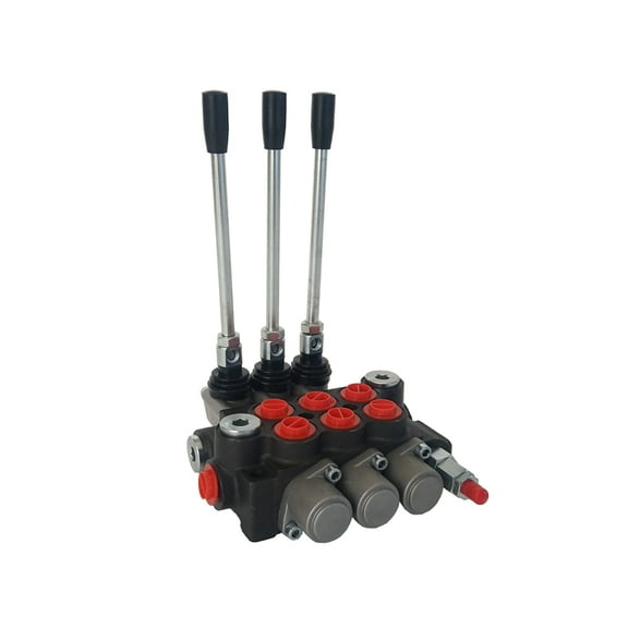 INTSUPERMAI 3 Spool Valve Hydraulic Directional Control Valve Reversing Valve 13 GPM Adjustable Tractors Loaders Double Acting