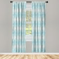thumbnail image 3 of Ambesonne Ikat Curtains, Aztec Cultural Motifs, Pair of 28"x63", Blue Pale Grey White, 3 of 5