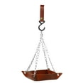 thumbnail image 1 of Leather Bird Feeder Hanging Outdoor Patio Garden Decoration With Metal Chain For Bird Feeding, 1 of 5