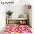 thumbnail image 3 of ODIKA 2'x3' Machine Washable Non-Slip Area Rug, Charming Christmas Cookie and Snowflake Medley with Festive Flair High Traffic Rug, Pink, 740385, 3 of 7