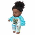 thumbnail image 3 of Toy HUOGUO, pelo rizado, negro, africano, negro, negro, para bebé, 30 cm, 3 of 5