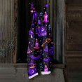 thumbnail image 5 of JULMCOMO Cotton Linen Jumpsuits for Women Plus Size Halloween Spider Web Pumpkin Bat Printed Spaghetti Strap Jumpsuits Costume Holiday Overalls Purple S, 5 of 5