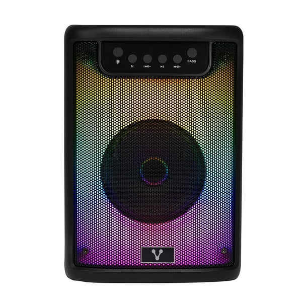 Bocina Vorago Karaoke KSP-205 10 Watts Recargable 3.5mm Bluetooth 5.3, USB, Micro SD, Negro