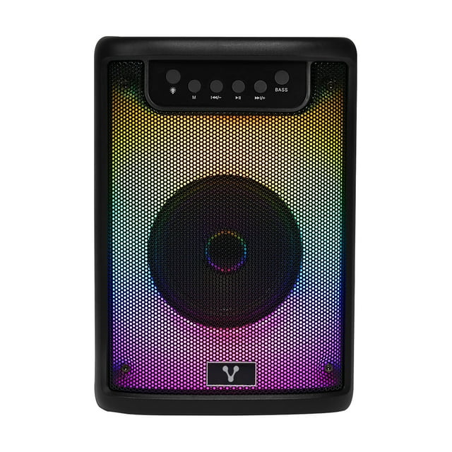 Bocina Vorago Karaoke KSP-205 10 Watts Recargable 3.5mm Bluetooth 5.3, USB, Micro SD, Negro