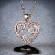 thumbnail image 5 of Anillos para mujer, regalos para mujer, collar de corazón, regalo de Navidad, corazón hueco, collar de corazón envuelto, joyería, collar de latido de corazón de diamantes, collar de latido de corazón, 5 of 5