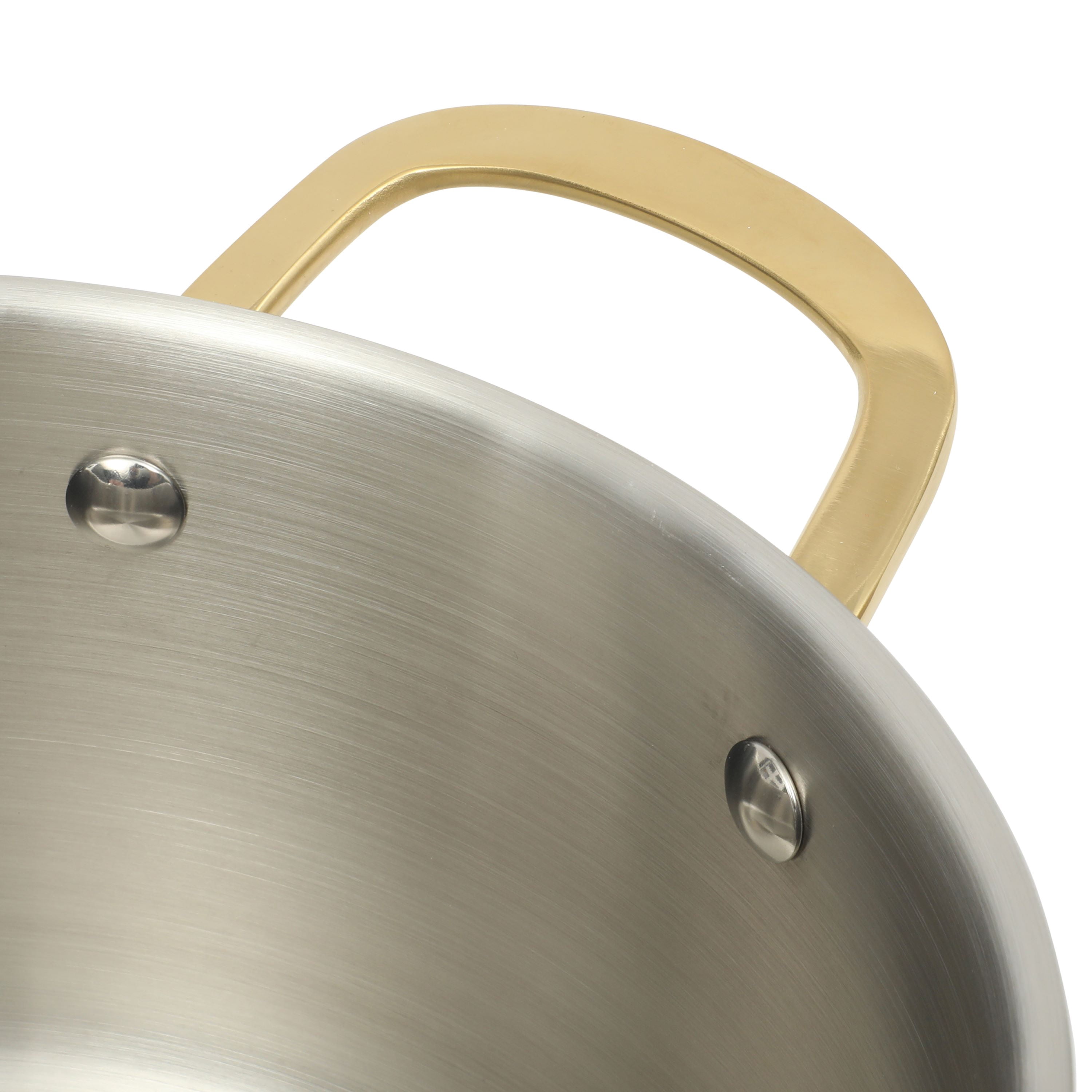 Martha Stewart 5-Quart Stainless Steel Dutch Oven with Tempered Glass Lid