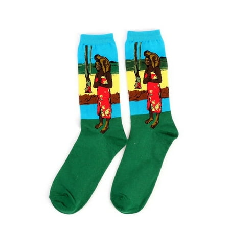 

Mural World Famous Oil Painting Series Men Socks Funny Socks