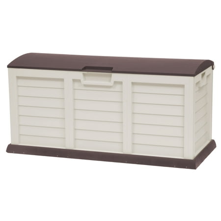 Starplast 103 Gallon Deck Box With Dome Lid, Light Mocha/Brown