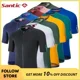 thumbnail image 2 of Santic - Camisetas de ciclismo de manga corta para hombre, de verano, para bicicleta de montaña, de malla transpirable de secado rápido, con cremallera completa, ropa de ciclismo, talla asiática, 2 of 5