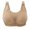 Khaki, variant on Summer Fall Sports Bras for Women 2026,Womens Fashion Plus Woman's Solid Color Comfortable Hollow Out Perspective Bra Underwear No Rims
