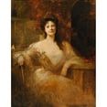 thumbnail image 3 of Jean-Joseph-Benjamin Constant 12x14 Black Modern Framed Museum Art Print Titled - Portrait of an Elegant Lady (1901), 3 of 5