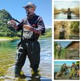 thumbnail image 7 of GIEESHIELD Waterproof Bootfoot Chest Waders for Men and Women, Lightweight 2-Ply Nylon/PVC Fishing & Hunting Waders with Boot Hanger - Green (Green, M6/W8), 7 of 7