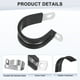 thumbnail image 2 of Uxcell 20 Paquete de Abrazaderas de Cable 26 mm Acero Inoxidable 304 Goma Forma R para Tubo, 2 of 7