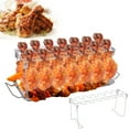 thumbnail image 6 of Chicken Leg Wing Grill Rack, BBQ Chicken Drumsticks Rack with Drip Pan, Hang Up to 14 Chicken Legs or Wings, 6 of 8