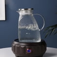 thumbnail image 5 of Hammers Large Capacity Glass Cold Water Bottle - High Borosilicate, 1800ml with Stainless Steel Sealing Cover & Built - in Filter, Ideal for Home Use & Summer Refreshments,Clear, 5 of 5