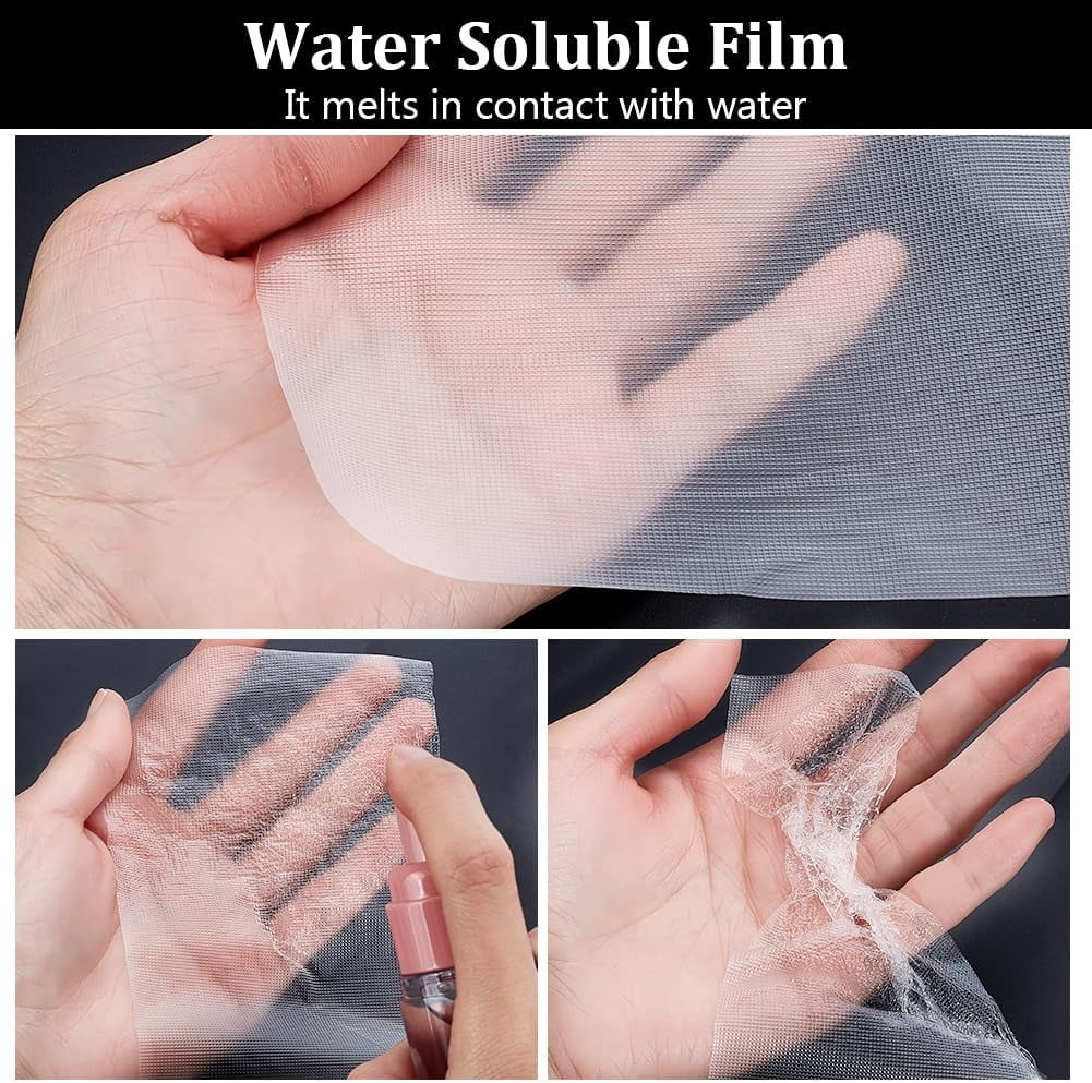 Non-woven Fabrics Water Soluble Embroidery Stabilizers White 200x0.1mm 50 yards/roll