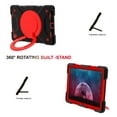 thumbnail image 4 of for Samsung Galaxy Tab A8 10.5 2022 SM-X200 / SM-X205, 360° Rotating Multi Functional Handle Ring Kickstand Built-in Pen Holder with Shoulder Strap 3-layer Protection Tablet Case, Red, 4 of 11