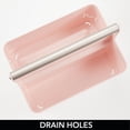 thumbnail image 5 of mDesign Plastic Shower Caddy Storage Organizer Utility Tote - Light Pink/Satin, 5 of 8