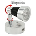 thumbnail image 3 of Interior Lights, Convenient Wide Application Touch Switch DC 12 To 24v RV Swivel LED Spotlight Warm White Light Silver Dimmable  For Trucks Campervans Trailers, 3 of 8