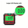 thumbnail image 2 of Inclinomètre Numérique Magnétique LCD Rouge Jauge d'Angle Protracteur, Mesure Précise, 2 of 6