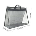 thumbnail image 2 of Unique Bargains Handbag Dust Bags, L Size PVC Dustproof Transparent Purse Protector, Gray, 2 of 5