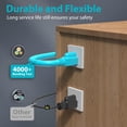 thumbnail image 5 of DuraTech Extension Cord 50 ft, Outdoor Extension Cord with Multiple Outlets, 14/3 SJT, 15 Amps, 3 Prong, Heavy Duty Extension Cord Power Strip, Blue, Lighting Decorations Indoor Outdoor, 5 of 9