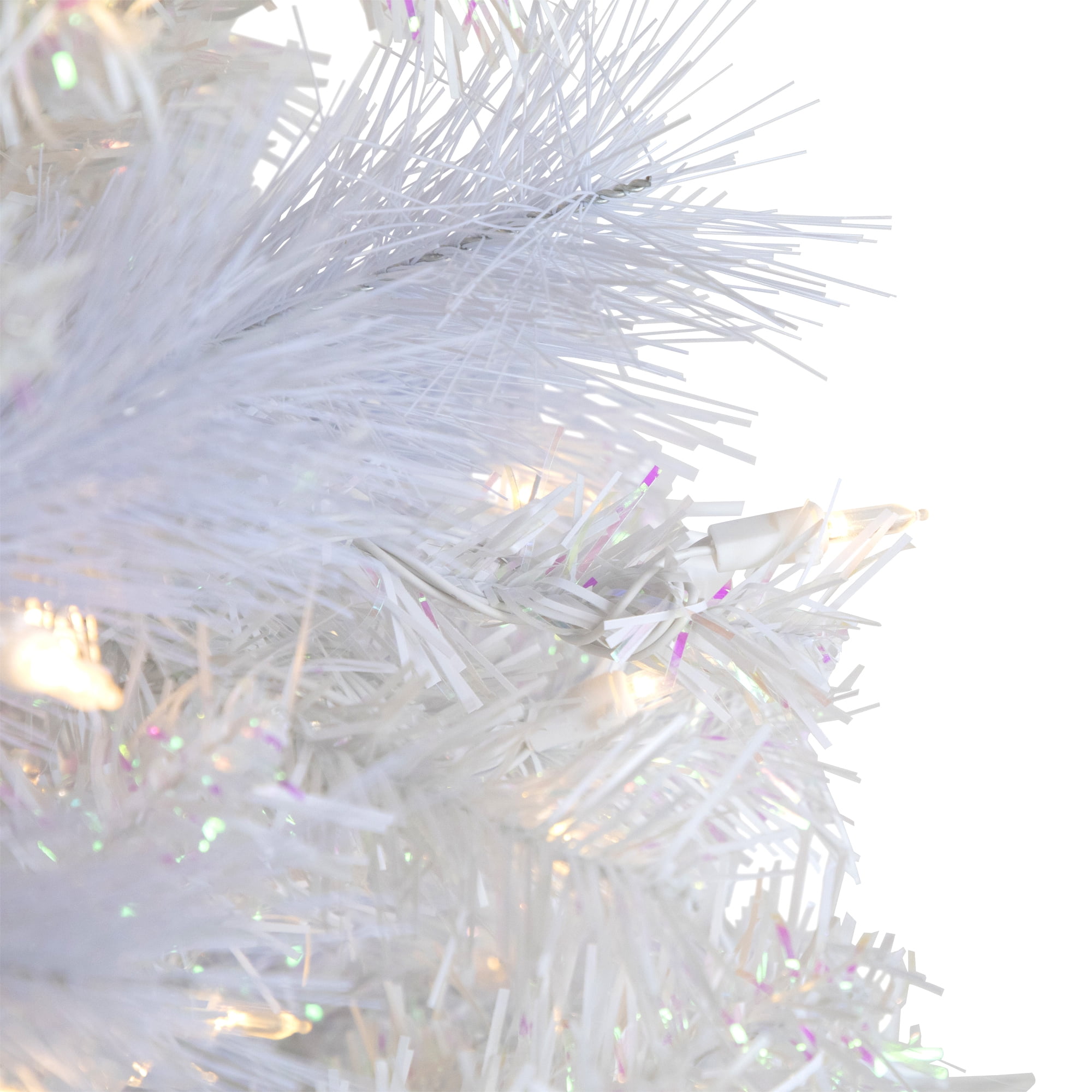 Northlight Clear Prelit Dual Function LED Incandescent White Hinged Spruce Artificial Christmas Tree, 6.5'