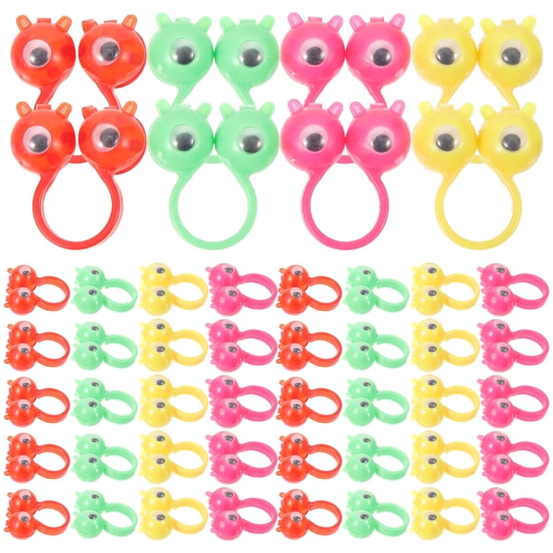 50 marionetas de dedo con forma de ojo, anillos divertidos con forma de globo ocular, juguetes para fiestas