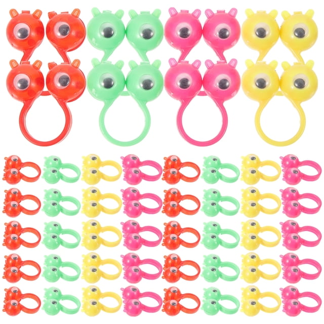 50 marionetas de dedo con forma de ojo, anillos divertidos con forma de globo ocular, juguetes para fiestas