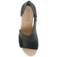 thumbnail image 4 of Journee Womens Aretha Back Heel Zip Peep Toe Wedge Sandals, Widths Available, 4 of 9