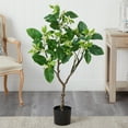 thumbnail image 3 of Nearly Natural 4' Grapefruit Flower Artificial Tree, 3 of 4