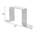 thumbnail image 3 of 4pcs Pipe Clamp Square Tube Clamp Bracket 2x2 Inch Pipe Support Base Hanger, 3 of 5