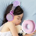 thumbnail image 4 of Cute Anime Glitter Bear Girl Kids Auriculares Estéreo Con Micrófono Magideal Adapter, 4 of 5