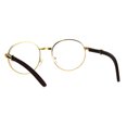 thumbnail image 4 of SA106 Retro Art Nouveau Vintage Style Small Metal Frame Eyeglasses Round Yellow Gold, 4 of 4