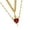 Gold-color_Red, variant on Heart Swords Necklace Adjustable Length Neckchain for Casual Dates and Event