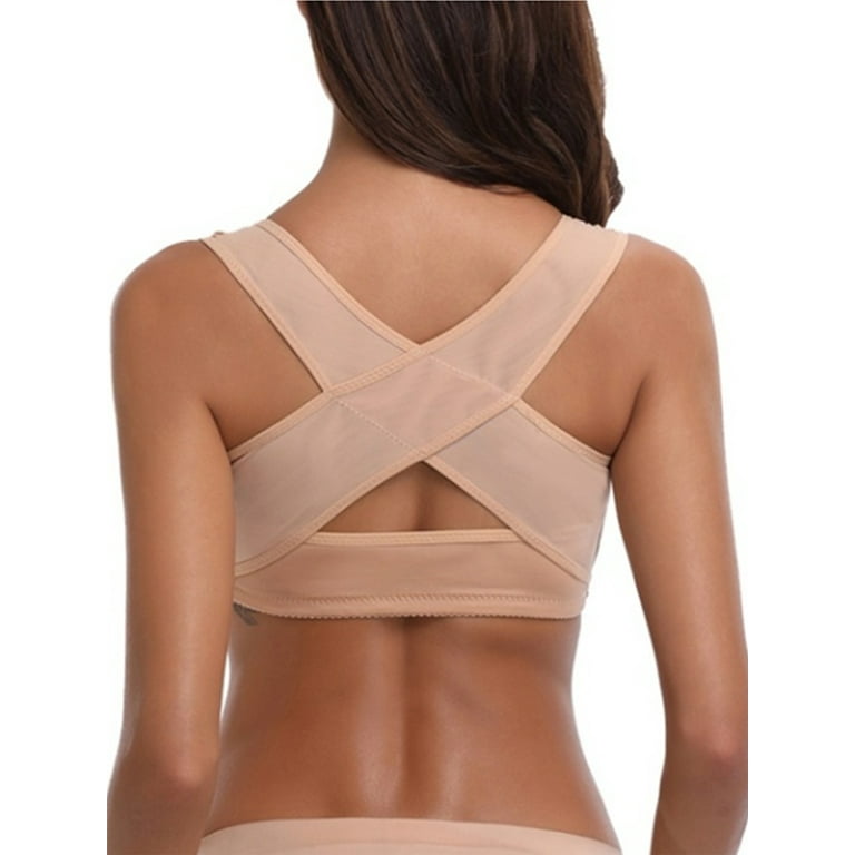 Women Adjustable Elastic Back Shoulder Brace Support Belt Chest Posture  Corrector Seamless Bra Body Shaper Corset Health Care - Sports Bras -  AliExpress