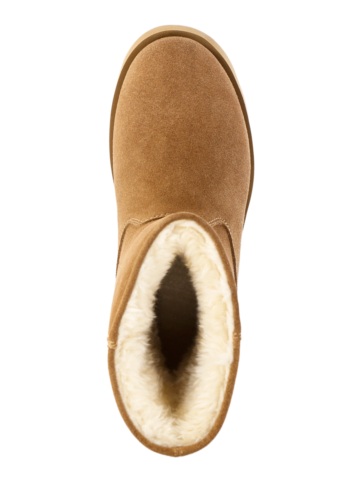 Time and Tru Women's Genuine Suede Cozy Boots, Sizes 6-11