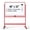 Red, variant on White Double Sided Height Adjustable Mobile Dry Erase Whiteboard for Office Home Classroom