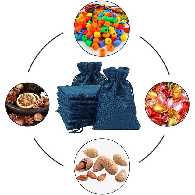 Bolsas de yute, 30 bolsas de regalo de yute con cordón de 10 x 14 cm para regalos, joyas, bodas, Navidad, manualidades (5 colores). Banban ZefeiWu 8390613068750