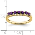 thumbnail image 2 of 10K Yellow Gold Amethyst And Diamond 7-Stone Ringsize 7 - Jbsp, 2 of 5